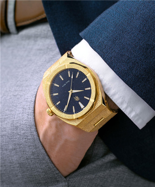 Paul Rich Mens Luxury Watch  Gold Blue